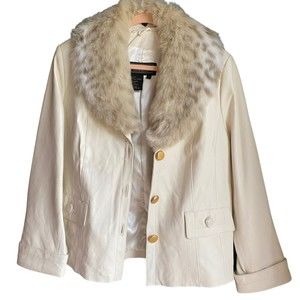 NWT Terry Lewis Genuine Leather Coat